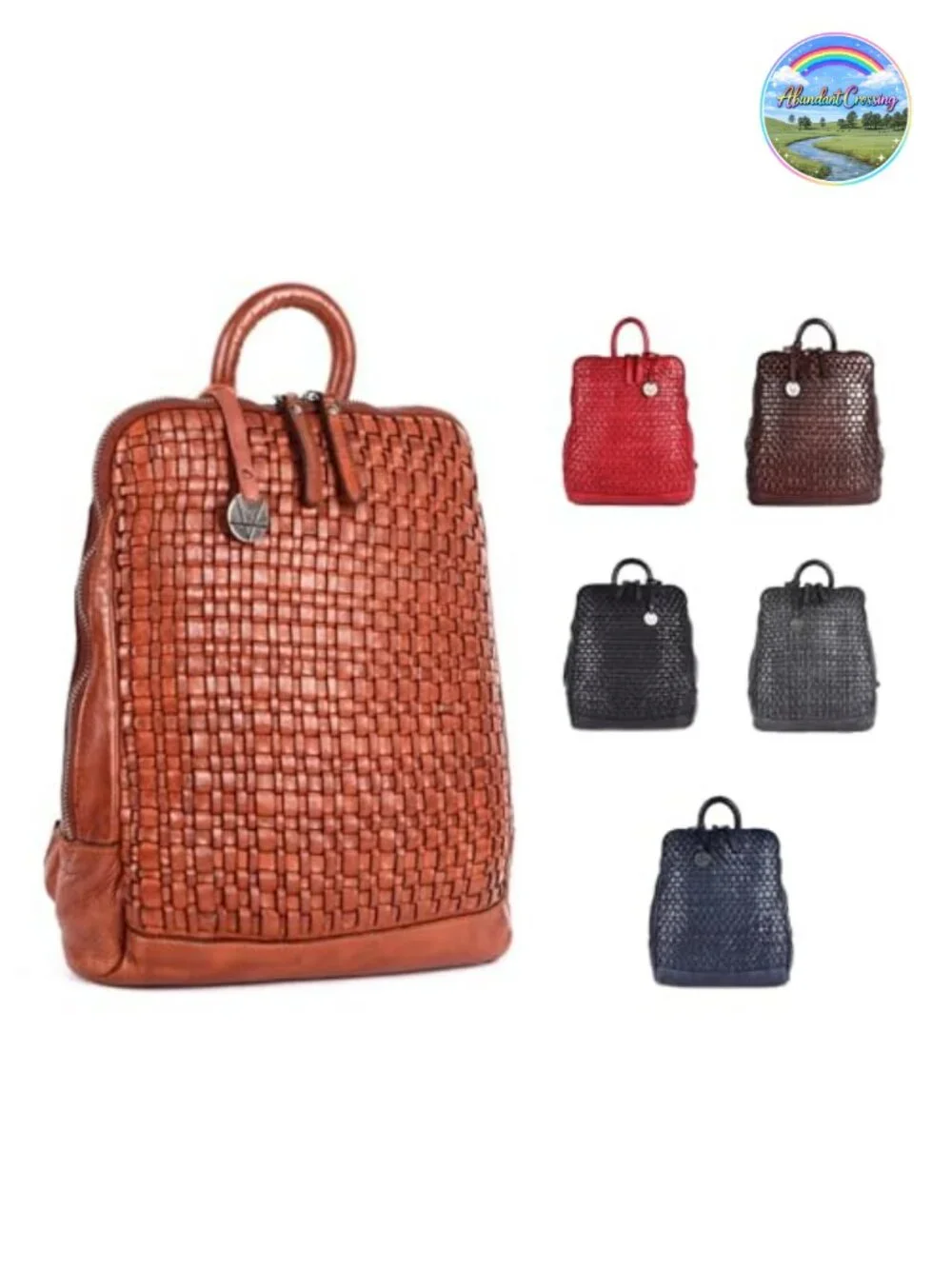 Genuine Leather Backpack for Women Men Vintage Style Daypack